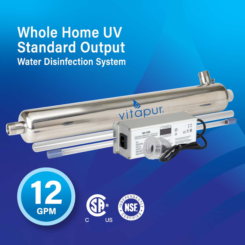 Vitapur 12 gpm Whole Home UV Water Disinfection System UV Disinfection Vitapur