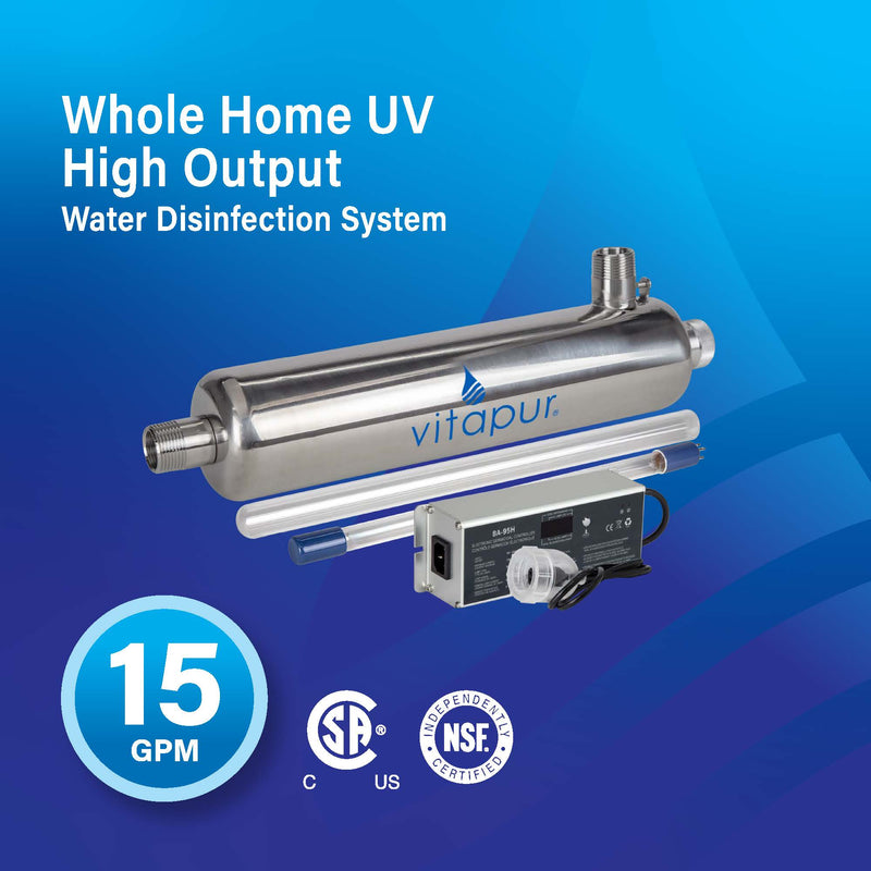 Vitapur 15 gpm Whole Home UV Water Disinfection System UV Disinfection Vitapur