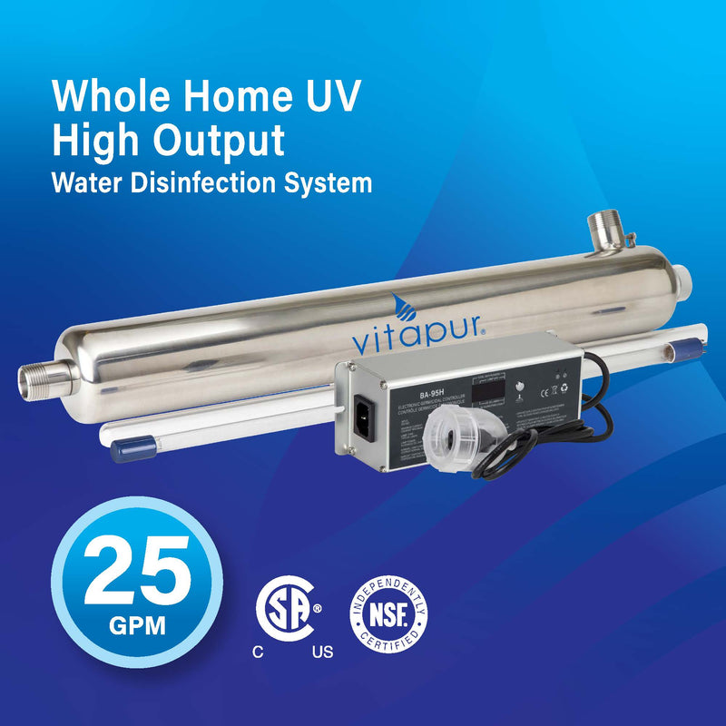 Vitapur 25 gpm Whole Home UV Water Disinfection System UV Purification Vitapur