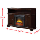 Pleasant Hearth - Merrill Electric Media Fireplace - Merlot Finish Electric Fireplaces Pleasant Hearth