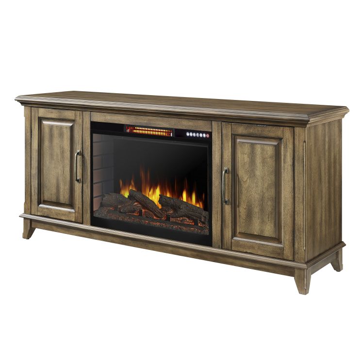 Harlow 60" Electric Fireplace with Bluetooth- Antique Pine Finish Electric Fireplaces Muskoka