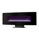 48-in Curved Front Wall Mount Electric Fireplace with Black Glass Electric Fireplaces Muskoka