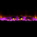48-in Curved Front Wall Mount Electric Fireplace with Black Glass Electric Fireplaces Muskoka