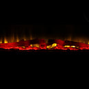 48-in Curved Front Wall Mount Electric Fireplace with Black Glass Electric Fireplaces Muskoka