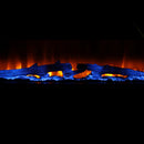 48-in Curved Front Wall Mount Electric Fireplace with Black Glass Electric Fireplaces Muskoka