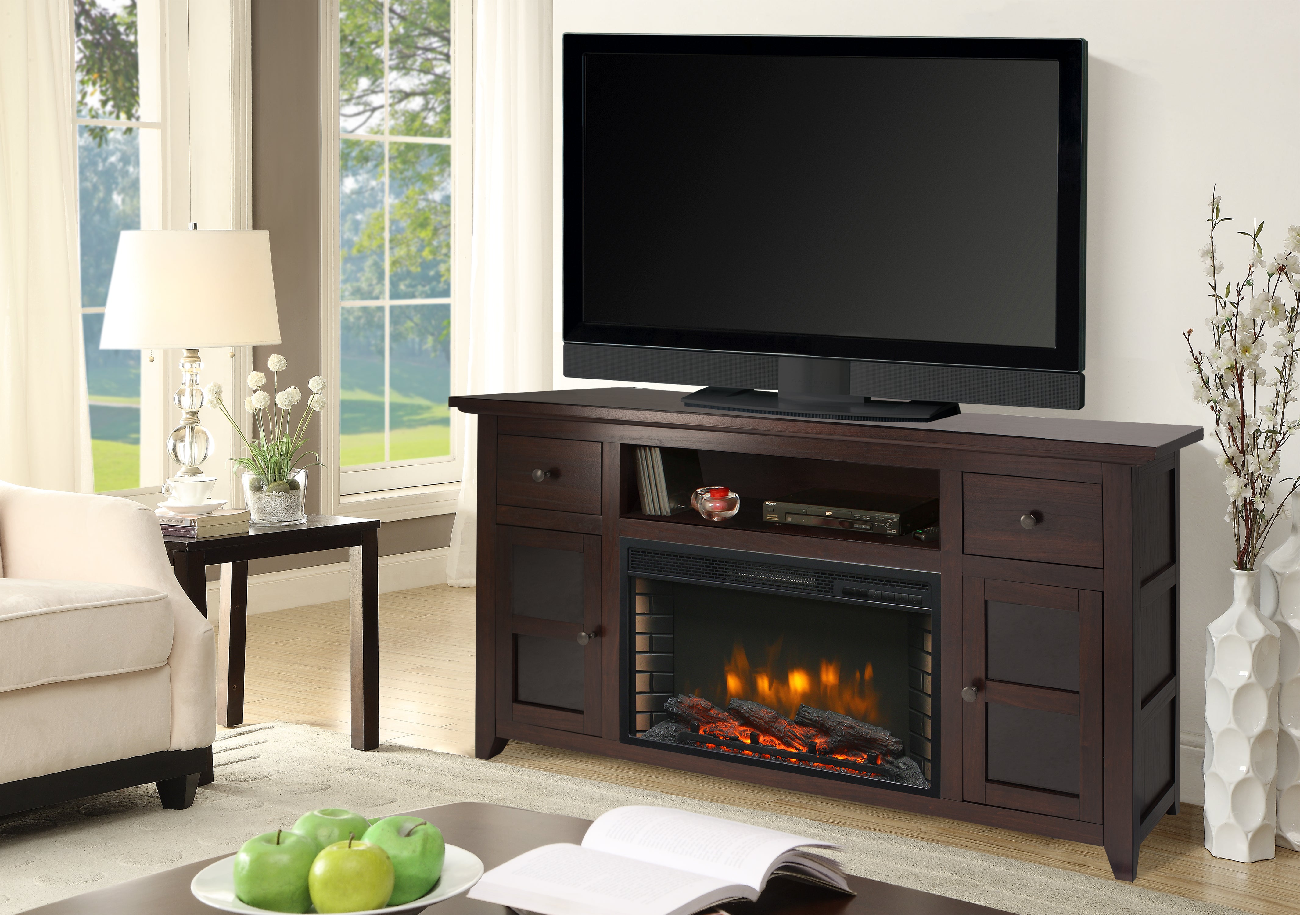 Delaney electric deals fireplace media console