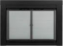 Pleasant Hearth - Alpine Glass Firescreen Black Glass Doors Pleasant Hearth