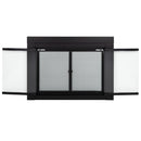 Pleasant Hearth - Alpine Glass Firescreen Black Glass Doors Pleasant Hearth
