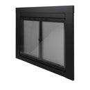 Pleasant Hearth - Alpine Glass Firescreen Black Glass Doors Pleasant Hearth
