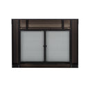 Pleasant Hearth - Alpine Glass Firescreen Black Glass Doors Pleasant Hearth