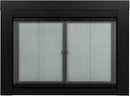 Pleasant Hearth - Ascot Glass Firescreen Black Glass Doors Pleasant Hearth