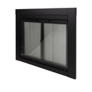 Pleasant Hearth - Ascot Glass Firescreen Black Glass Doors Pleasant Hearth