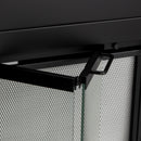 Pleasant Hearth - Ascot Glass Firescreen Black Glass Doors Pleasant Hearth