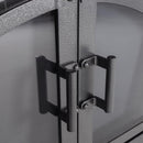 Axel Glass Firescreen Hammered Black Glass Doors Pleasant Hearth