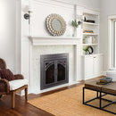 Axel Glass Firescreen Hammered Black Glass Doors Pleasant Hearth