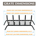 Pleasant Hearth - 1/2 in. steel grate- 24 in. 5 bar with ember retainer Grates Pleasant Hearth