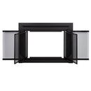 Pleasant Hearth - Carlisle Glass Firescreen Black Glass Doors Pleasant Hearth