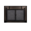 Pleasant Hearth - Carlisle Glass Firescreen Black Glass Doors Pleasant Hearth