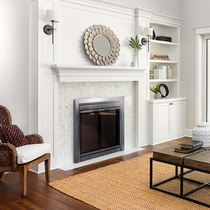 Pleasant Hearth - Craton Fireplace Glass Firescreen Glass Doors Pleasant Hearth
