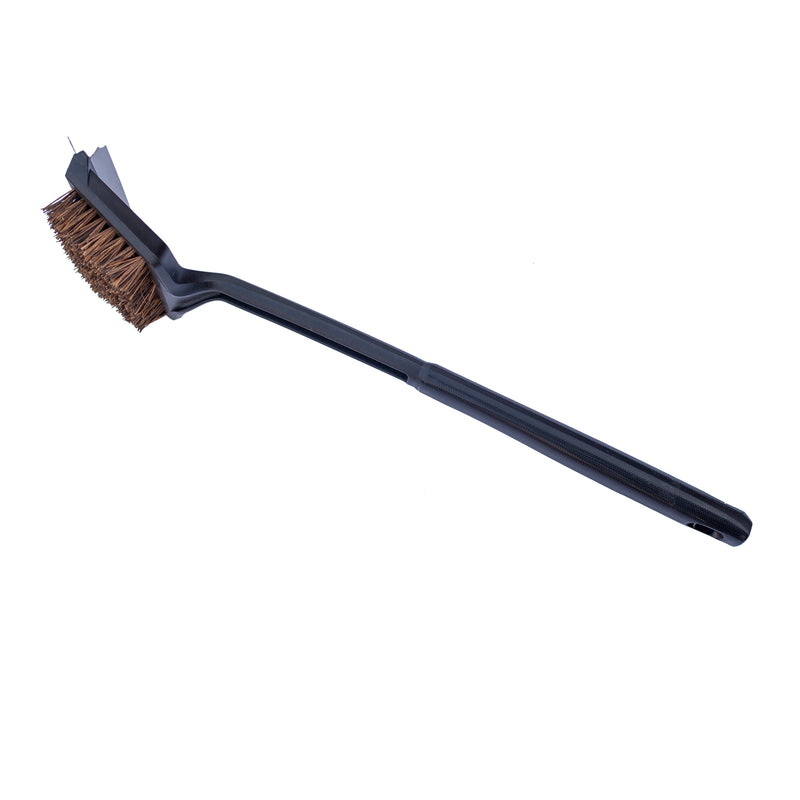 18" Flat Top Grill Brush w. Palmyra Bristles and Stainless Steel Scraper Grill Accessories Dyna-Glo