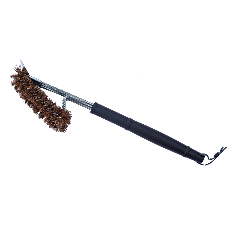 18" Grill Brush w. Palmyra Bristles and Stainless Steel Scraper Grill Accessories Dyna-Glo   