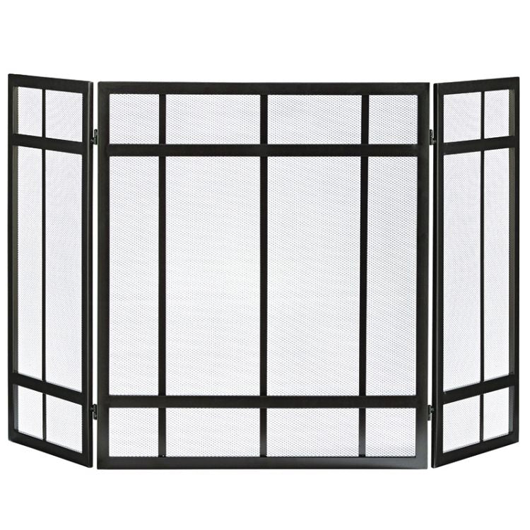 Pleasant Hearth - Mission Style Fireplace Screen Fireplace Accessories Pleasant Hearth   