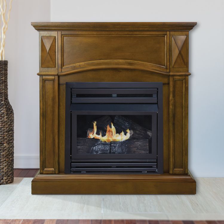 Pleasant Hearth 36 in. LP Compact Heritage Vent Free Fireplace System