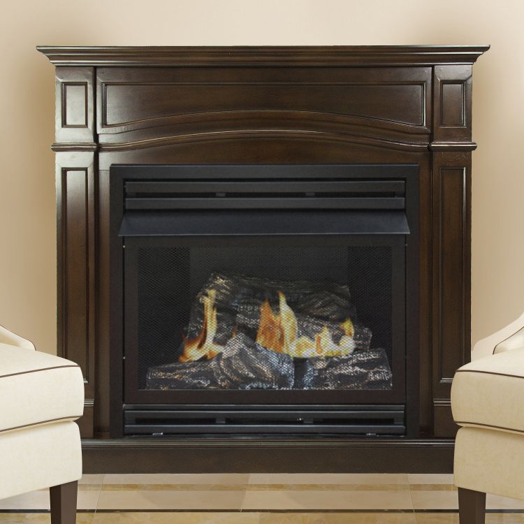 Pleasant Hearth 46 in. LP Full Size Cherry VF Fireplace System 32K BTU