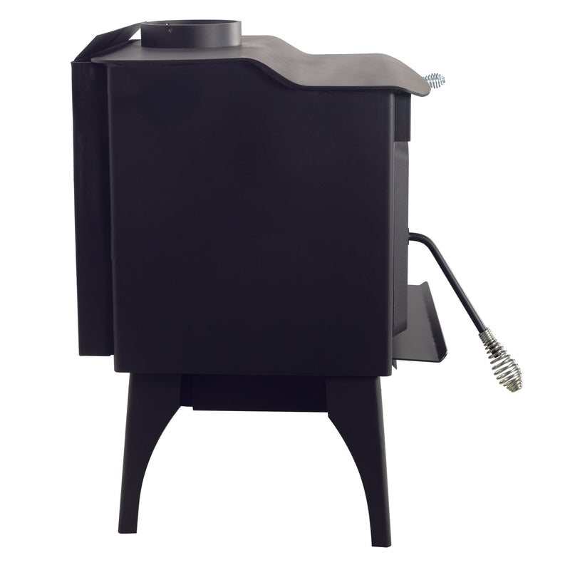Pleasant Hearth 2,200 Sq. Ft. Wood Stove with Legs and Chrome Handles Wood Stoves Pleasant Hearth