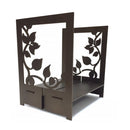 Design Specialties Ivy Fireplace Log Basket Ivy Solar Bronze Fireplace Accessories GHP Group Inc