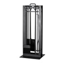 Design Specialties Craftsman Fireplace Tool Set with Stand Textured Black Fireplace Accessories GHP Group Inc