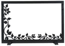 Design Specialties Ivy Glass Fireplace Screen Textured Black Fireplace Accessories GHP Group Inc