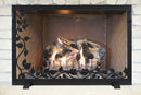 Design Specialties Ivy Glass Fireplace Screen Textured Black Fireplace Accessories GHP Group Inc