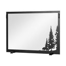 Design Specialties Northwoods Glass Fireplace Screen 38 X 26 Textured Black Fireplace Accessories GHP Group Inc