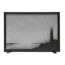 Design Specialties Coastal Fireplace Screen 43 X 32 Textured Black Fireplace Accessories GHP Group Inc