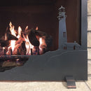 Design Specialties Coastal Fireplace Screen 38 X 26 Textured Black Fireplace Accessories GHP Group Inc