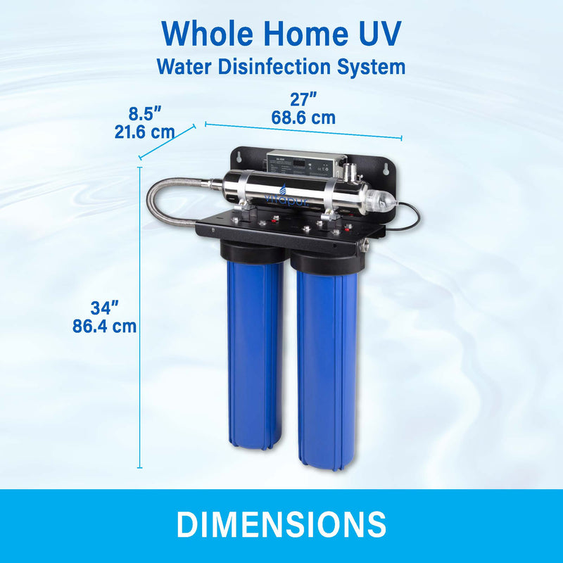 Vitapur 15 gpm Whole Home UV Rack Water Disinfection & Filtration System UV Purification Vitapur   