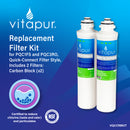 Vitapur Filter Replacement Kit for PQC1FS and PQC3RO Under Sink Filtration Vitapur   