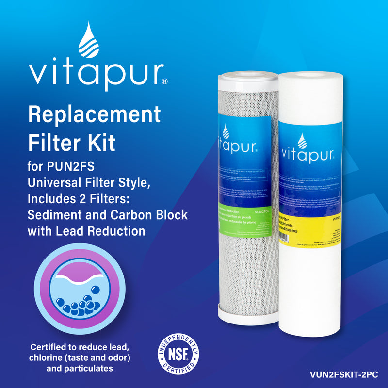 Vitapur Filter Replacement Kit for PUN2FS Under Sink Filtration Vitapur   