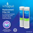 Vitapur Filter Replacement Kit for PUN1FS and PUN3RO Under Sink Filtration Vitapur   