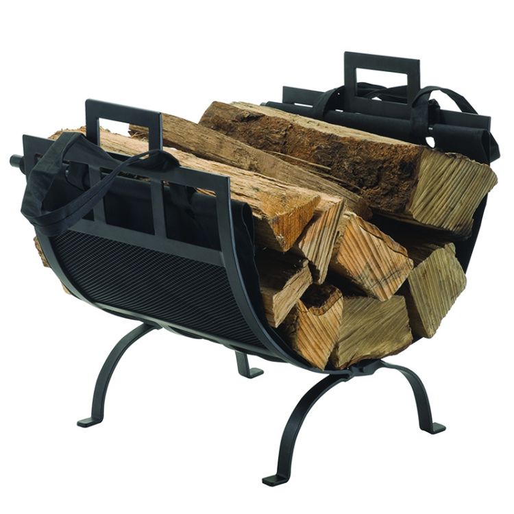 Pleasant Hearth - Log Holder with Canvas Tote Fireplace Accessories Pleasant Hearth   