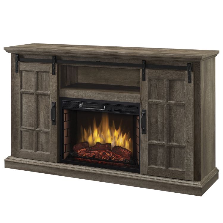 Colton 55" Infrared Media Electric Fireplace -Aged Oak Finish Electric Fireplaces Muskoka   