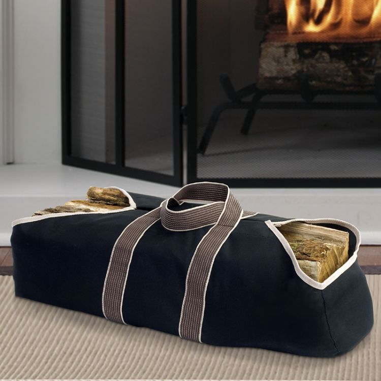 Pleasant Hearth - Canvas Firewood Bag Fireplace Accessories Pleasant Hearth   