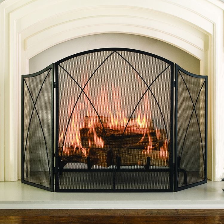 Pleasant Hearth - Arched Fireplace Screen Fireplace Accessories Pleasant Hearth   