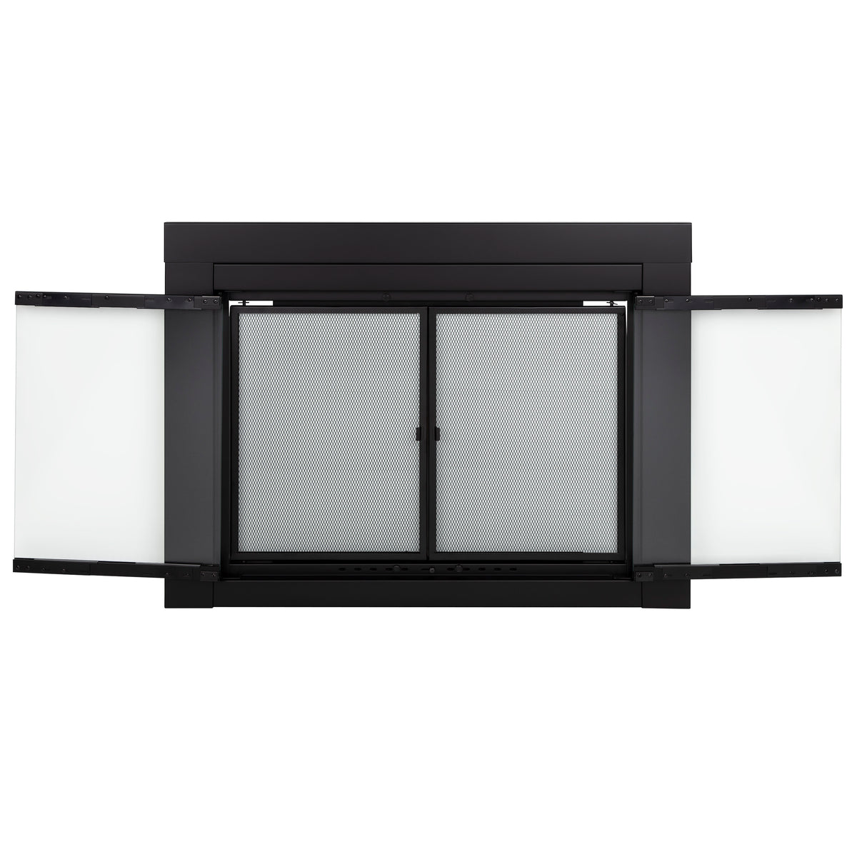 Pleasant Hearth - Alpine Glass Firescreen Black
