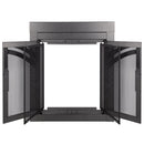 Axel Glass Firescreen Hammered Black Glass Doors Pleasant Hearth   