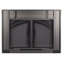 Axel Glass Firescreen Hammered Black Glass Doors Pleasant Hearth   