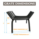 Pleasant Hearth - 1/2 in. steel grate- 18 in. 4 bar with ember retainer Grates Pleasant Hearth   