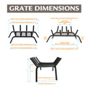 Pleasant Hearth - 1/2 in. steel grate- 18 in. 4 bar with ember retainer Grates Pleasant Hearth   