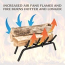 Pleasant Hearth - 1/2 in. steel grate- 18 in. 4 bar with ember retainer Grates Pleasant Hearth   